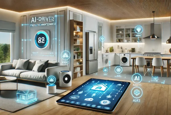 A fully automated home with smart security, energy-efficient lighting, and AI-powered home automation.