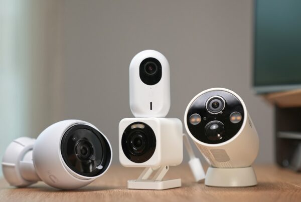 Luxury home in Ghana equipped with AI-powered smart security, biometric locks, and automated surveillance systems.